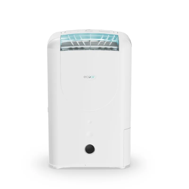 EcoAir DD1 Simple MK3 desiccant dehumidifier in white with blue top