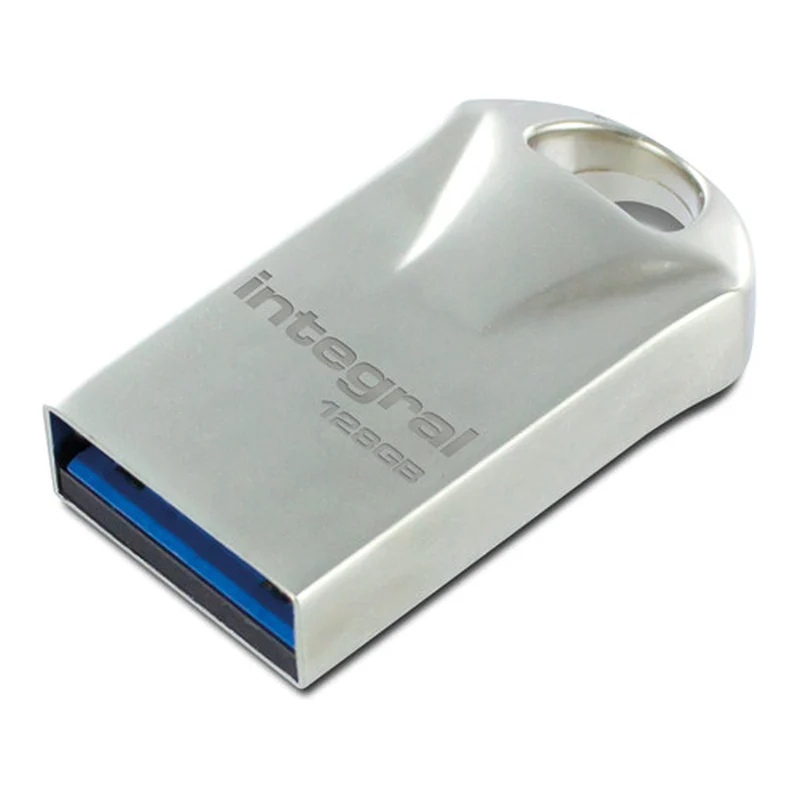 Integral Fusion small silver metal USB-A flash drive