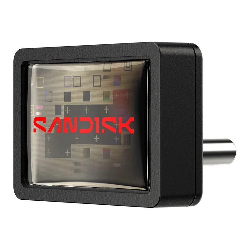 SanDisk Extreme Fit USB-C, tiny square plug-and-stay flash drive with clear window